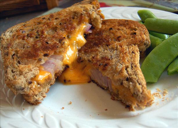 Toasted Roasted Cheese and Onion Sandwich. Photo by Derf