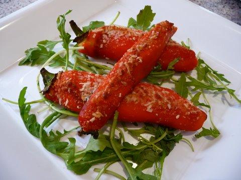 Italian Rolled Peppers With Mushrooms and Ricotta. Photo by mickeydownunder