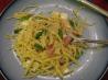 Spaghetti With Asparagus, Smoked Mozzarella and Prosciutto. Recipe by BonnieZ