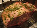 Prime Rib Roast Beef With Fresh Garlic and Rosemary. Photo by Gay Gilmore