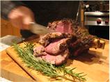 Prime Rib Roast Beef With Fresh Garlic and Rosemary. Photo by Gay Gilmore