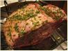 Prime Rib Roast Beef With Fresh Garlic and Rosemary