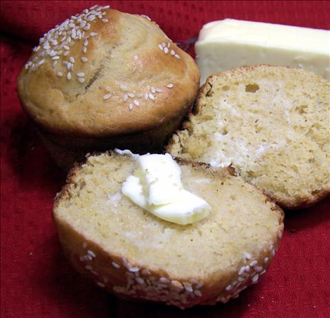 Sesame Raised Cornmeal Muffins. Photo by PaulaG