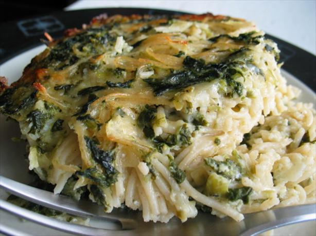 Spinach and Spaghetti Casserole. Photo by flower7