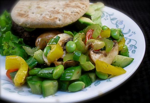 Fresh Edamame Vegetable Salad. Photo by PaulaG