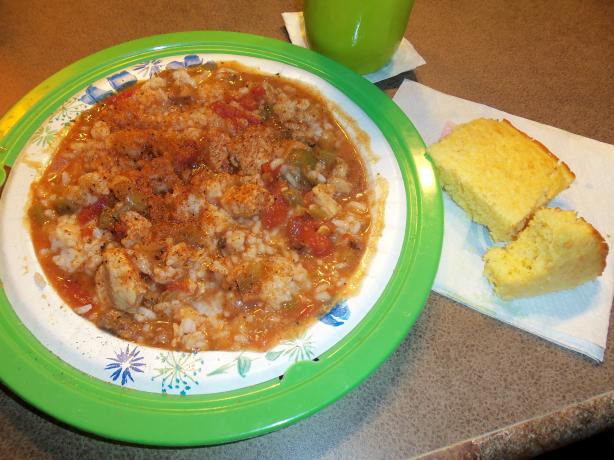 Quick & Easy Chicken-Sausage Gumbo. Photo by leannesimmons