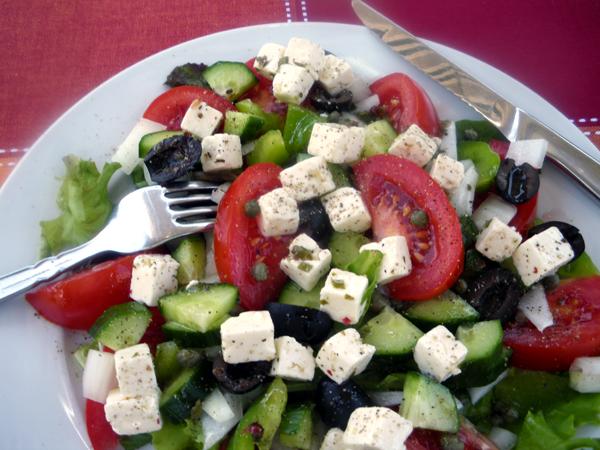 Xoriatiki (Greek "Village" Salad). Photo by Bergy
