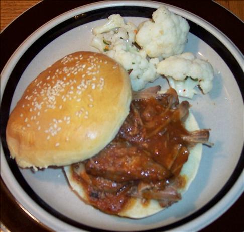 Slow Cooker Southern Barbecue Pork on a Bun. Photo by Hey Jude