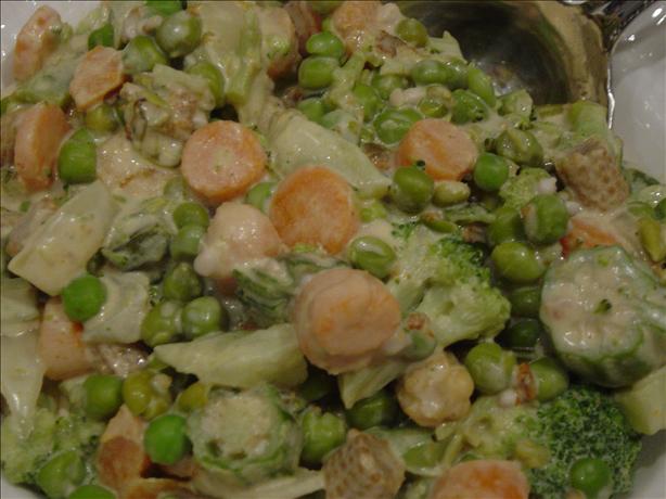Vegetable Alfredo. Photo by Dani Jean