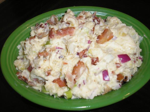 Potato Salad With Mustard Dressing and Bacon. Photo by Queen Dana