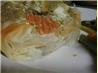 Salmon and Crab in Phyllo With White Wine Honey Mustard Sauce