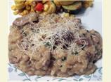 Garlicky Pork and Mushroom Risotto