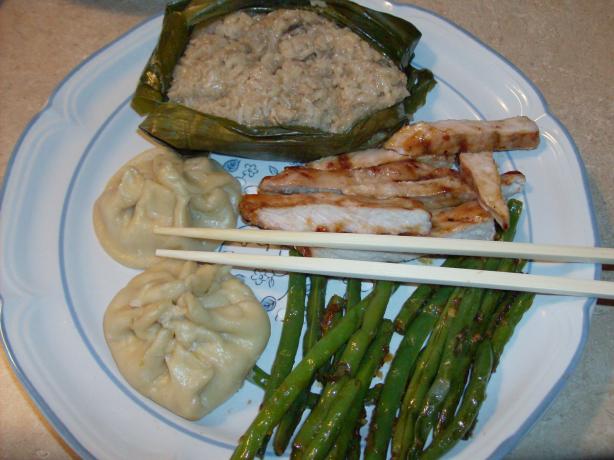 Bergy Dim Sum #9, SteamedRice Bundles with Chicken and mushrooms. Photo by Lucky13