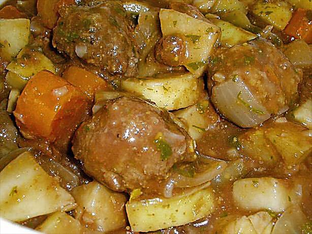 Burgundy Meatball Stew. Photo by abloom69