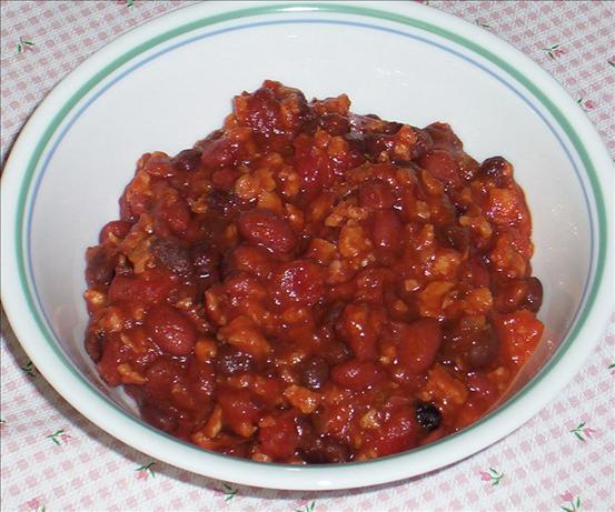 Kree's Sweet and "meaty" Vegetarian Chili. Photo by Kree