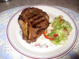 Grilled Rib Eye Steak & Red Onions