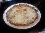 Spinach Beef Spaghetti Pie. Photo by dogsandwoods