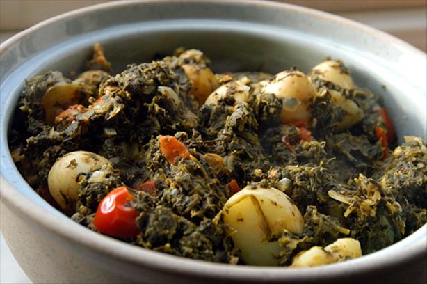New Potatoes in Spinach Sauce. Photo by -Sylvie-