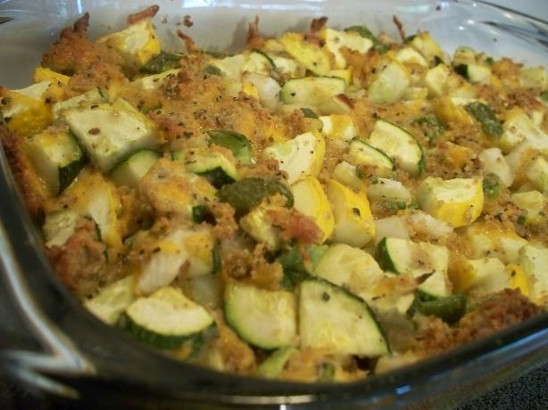 Zucchini and Green Pepper Casserole. Photo by *Parsley*