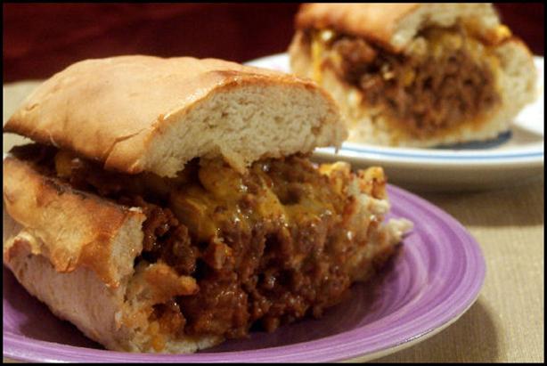 " Cheeseburger"-Stuffed French Bread. Photo by NcMysteryShopper