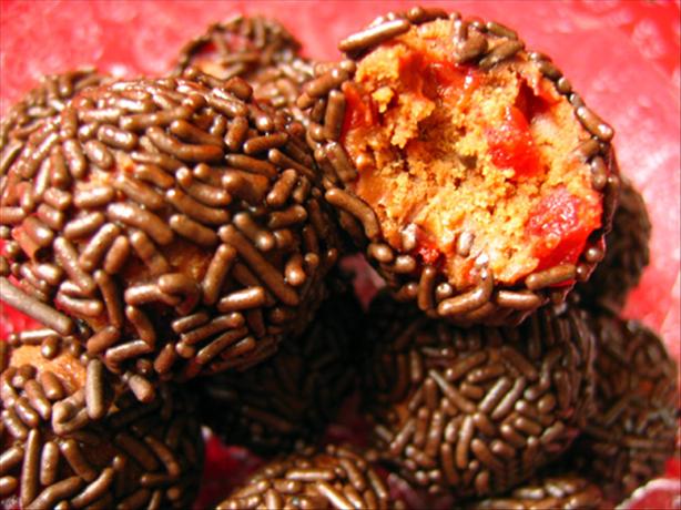 Chocolate Cherry Kid Friendly Rum Balls. Photo by LUv 2 BaKE
