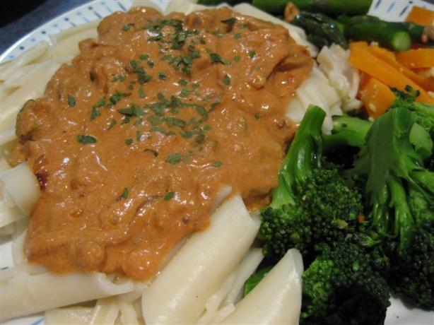 Beef Stroganoff. Photo by Chickee