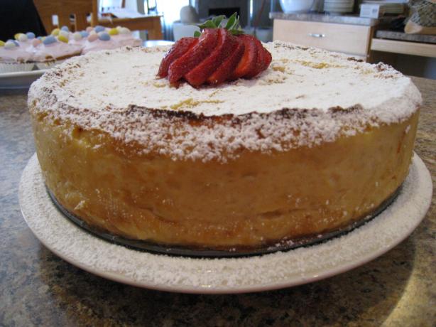 Pastiera With Strawberry Sauce -  Easter Ricotta Cake. Photo by GreenMtnGirl