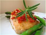 Herbed Salmon Fillets With Sun-Dried Tomato Topping