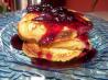 Cornmeal Pancakes With Blueberry Maple Syrup