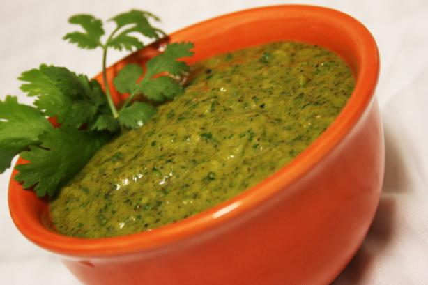 Roasted Poblano Cilantro Sauce. Photo by Rocky Walls