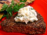 Pepper- Grilled Tuna Steak With Parsley-  Garlic Butter