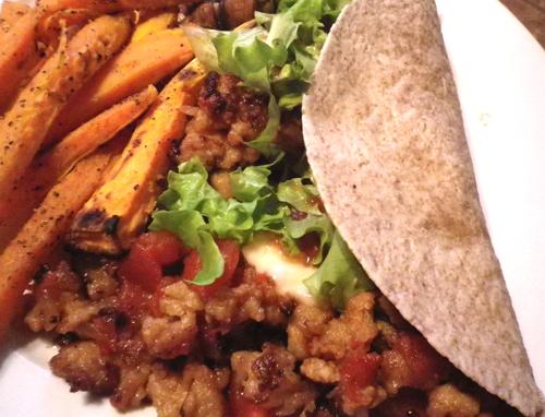 Ground Pork Tacos. Photo by Bergy