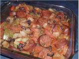 Black Bean Smoked Spicy Sausage Casserole