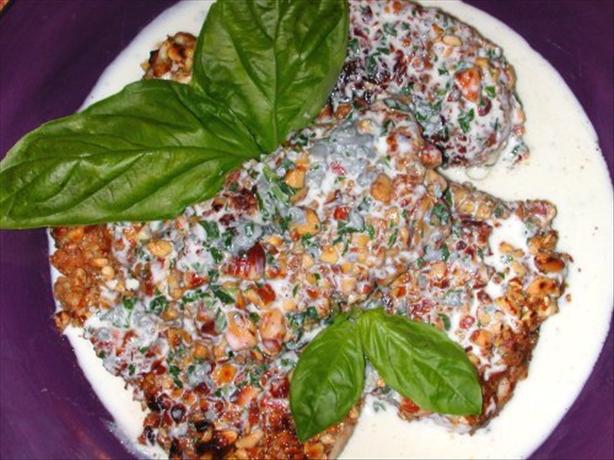 Hazelnut Crusted Chicken With Gorgonzola Sauce  - Rachael Ray. Photo by Julesong
