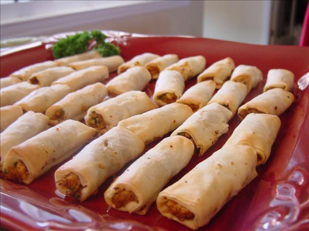 Mini Chicken Cigars With Sweet and Sour Dipping Sauce. Photo by Sharlene~W