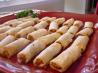 Mini Chicken Cigars With Sweet and Sour Dipping Sauce