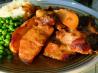 Pan Fried Pork Chops With Glazed Apples, Cider and Cream Sauce