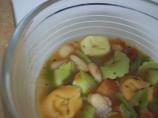 Tomato Vegetable Soup With Cheese Tortellini