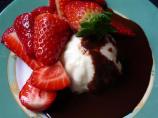 Panna Cotta With Strawberries and Chocolate - Orange Sauce