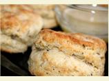 Savory Herb Biscuits (Sage and Caraway) With Garlic Butter