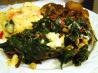 Swiss Chard, Stir Fried, with Feta Cheese