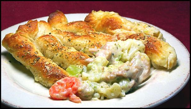Breadstick Topped Chicken Pie. Photo by kzbhansen
