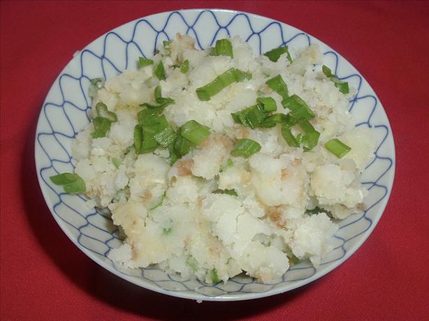 Fat-free Garlic Smashed Potatoes. Photo by Bergy