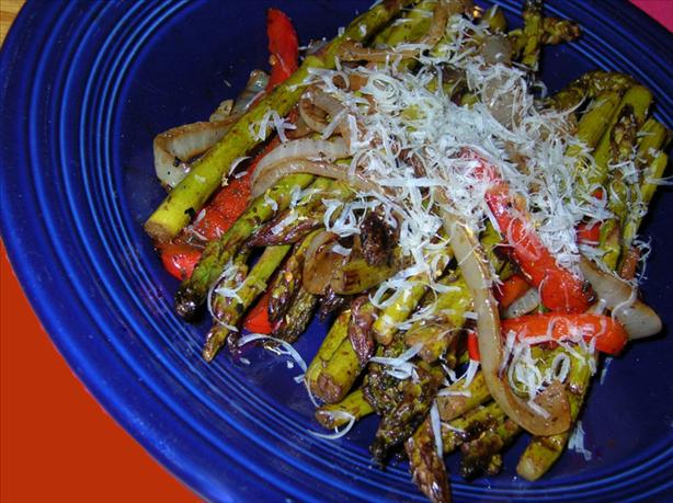 Parmesan-Asparagus and Bell Pepper. Photo by justcallmetoni