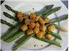 Scallops on Asparagus Spears With Wine Reduction