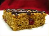 Chocolate-Glazed Cranberry Blondies