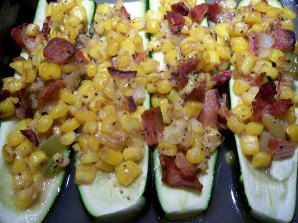Corn Stuffed Zucchini. Photo by Marsha D.
