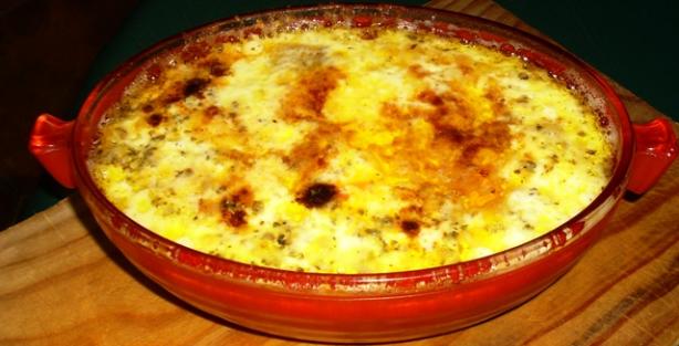 Eggplant (Aubergine) and Cheese Casserole. Photo by Karen Elizabeth