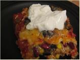 Layered Chicken Enchilada Casserole