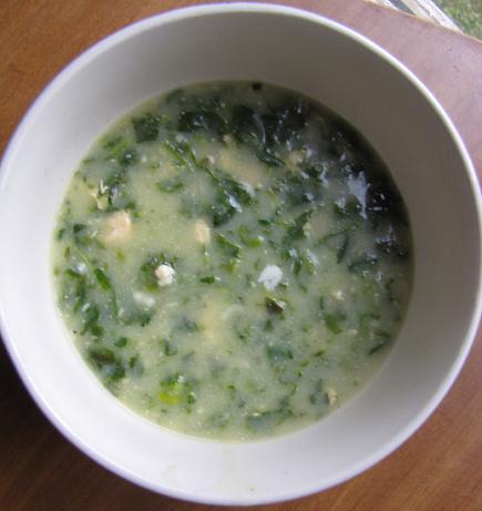 Chicken Popeye Soup ( Chicken and Spinach Pot Pie Soup). Photo by stonecoldcrazy